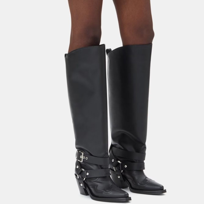 Leather Classic Strap - Botas de cowboy altas de couro