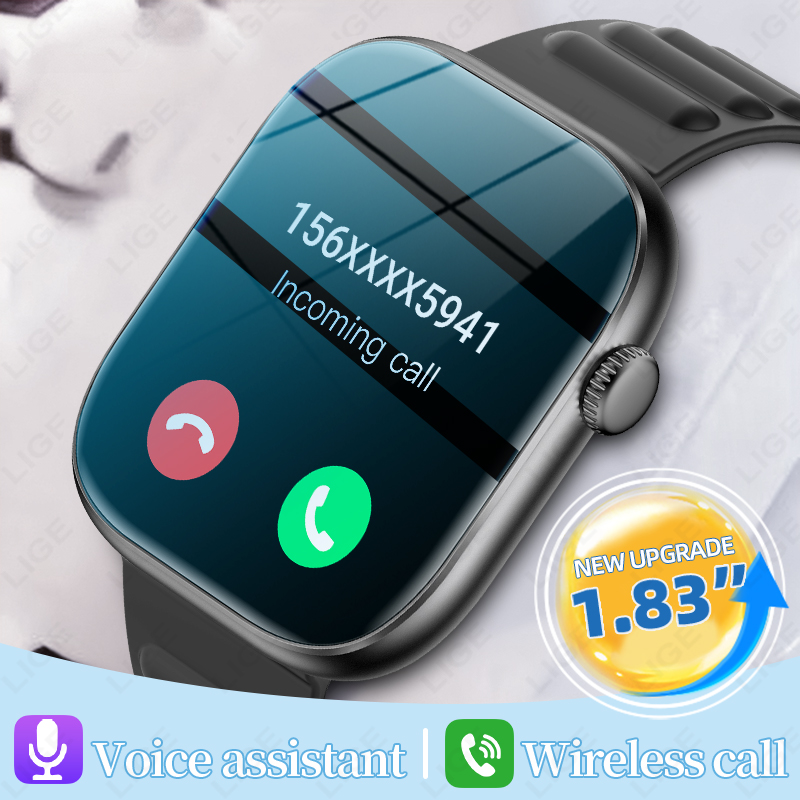 Smartwatch Custom - Relógio Inteligente LIGE Masculino com Tela