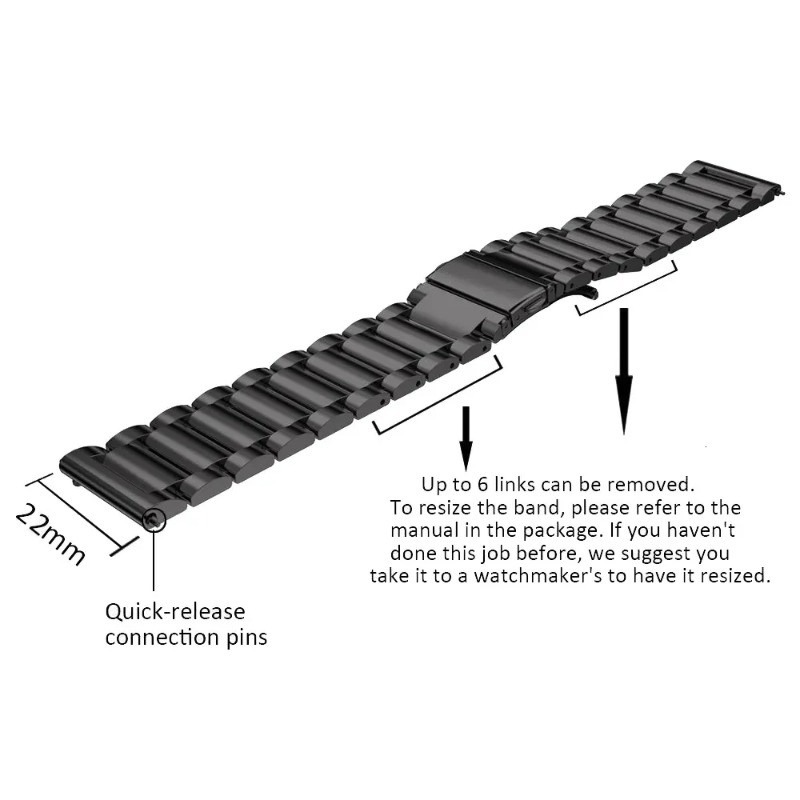 Pulseira de metal de 22mm 20mm - Motorola Smartwatch Accessories avaliação e preço