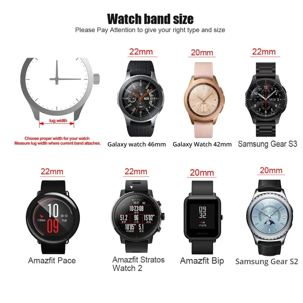 Pulseira de 22mm 20mm para sam - Motorola Smartwatch Accessories avaliação e preço