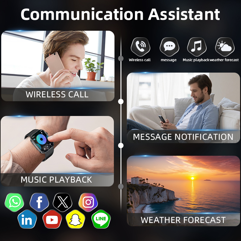 Relógio inteligente LIGE para  - Smartwatch Custom avaliação e preço