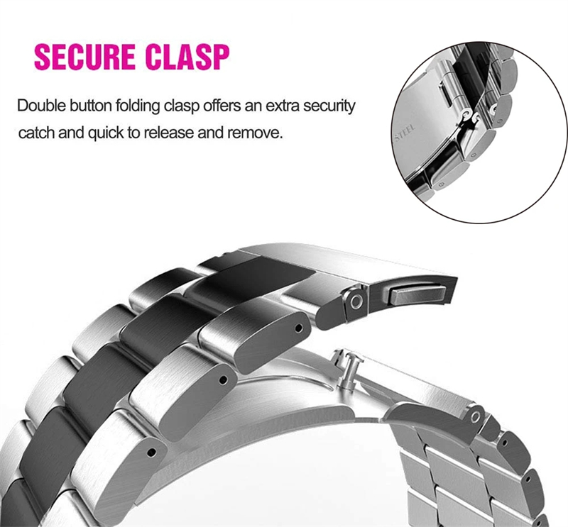 Pulseira de aço inoxidável par - Motorola Smartwatch Accessories avaliação e preço